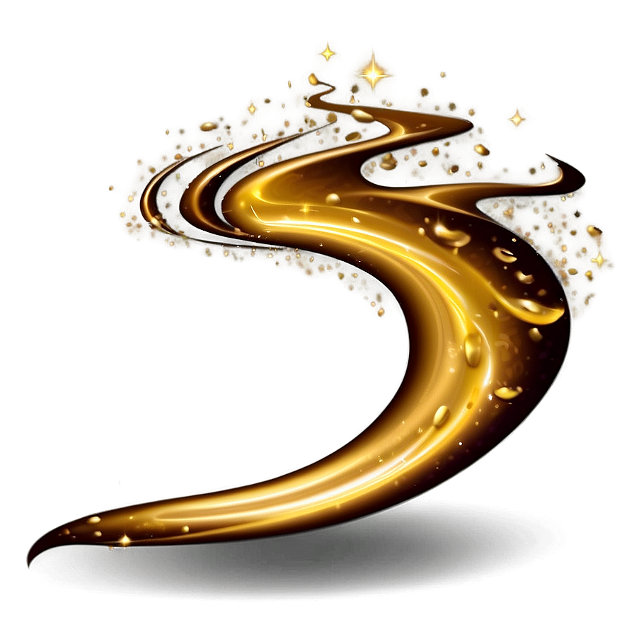 Gold Sparkle Swirl Png 06122024 PNG Image