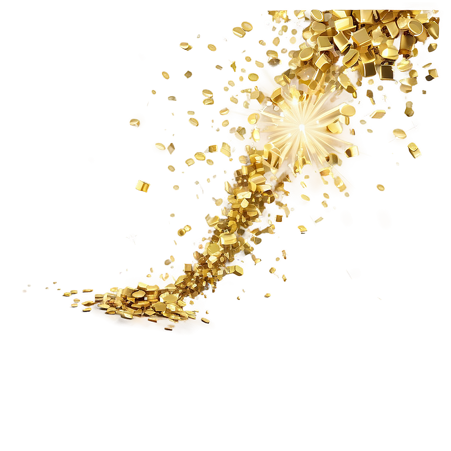 Gold Sparkles Falling Gently Png 06122024 PNG Image