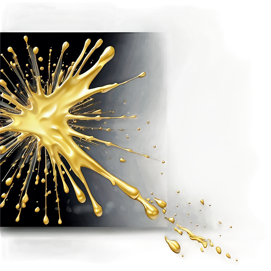 Gold Splash On Black Background Png 06282024 PNG Image