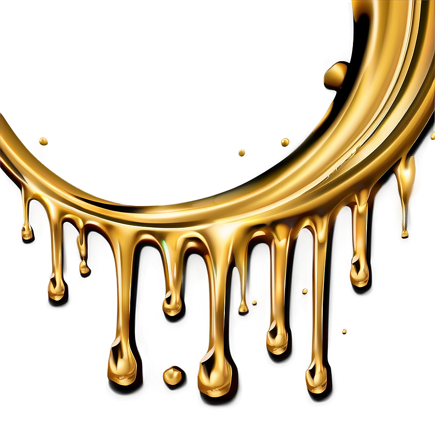 Gold Spray Paint Drip Png Ith PNG Image