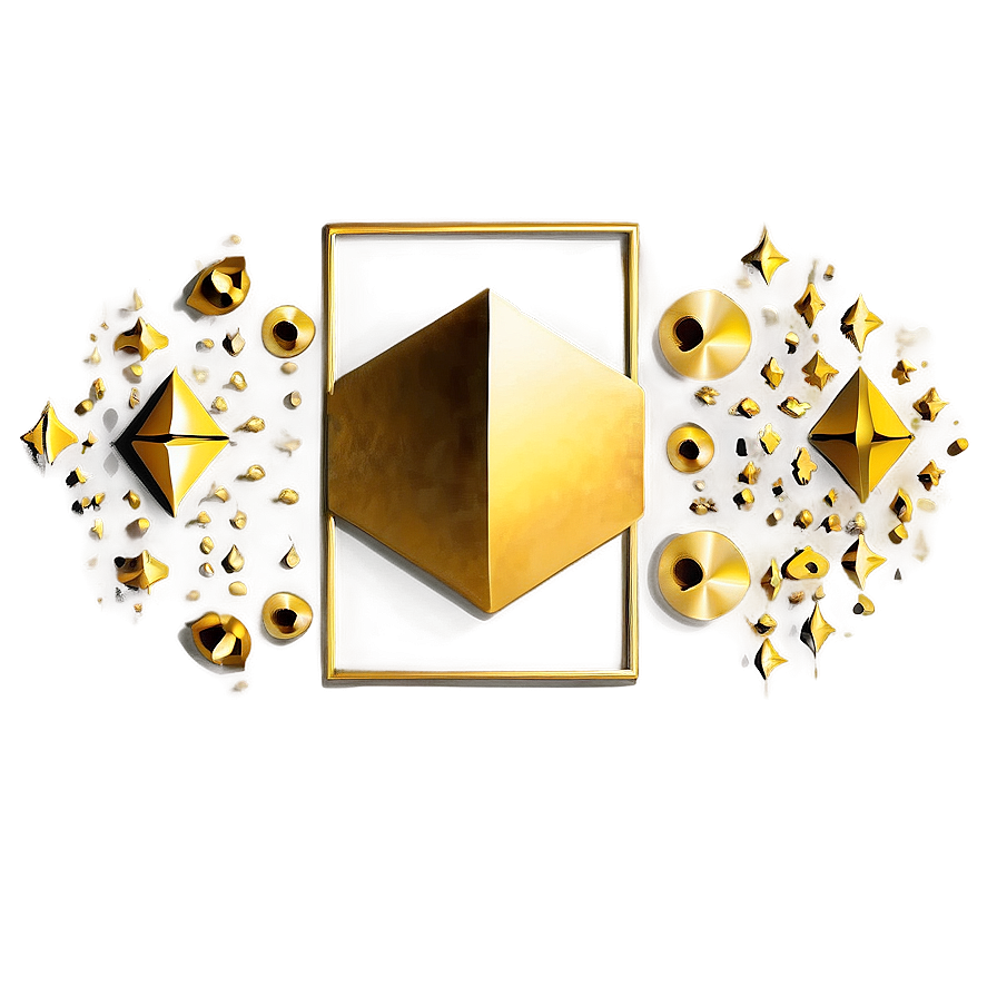 Gold Square A PNG Image