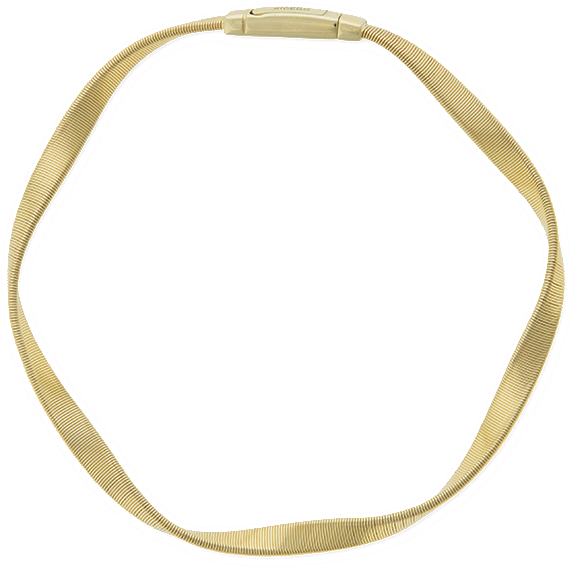 Gold Tone Snake Chain Necklace PNG Image