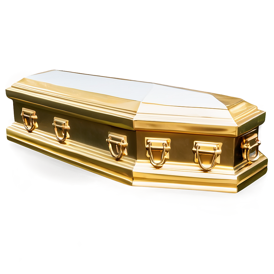 Gold Trim Coffin Png 05242024 PNG Image