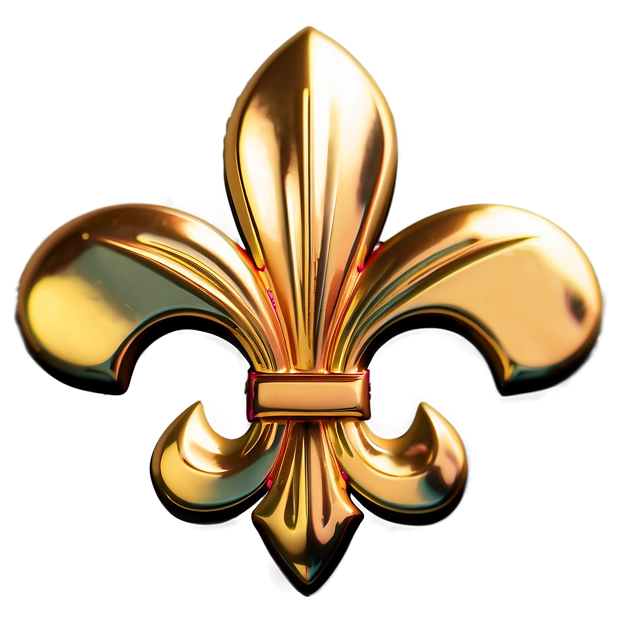 Gold Trim Fleur-de-lis Png Ocd3 PNG Image