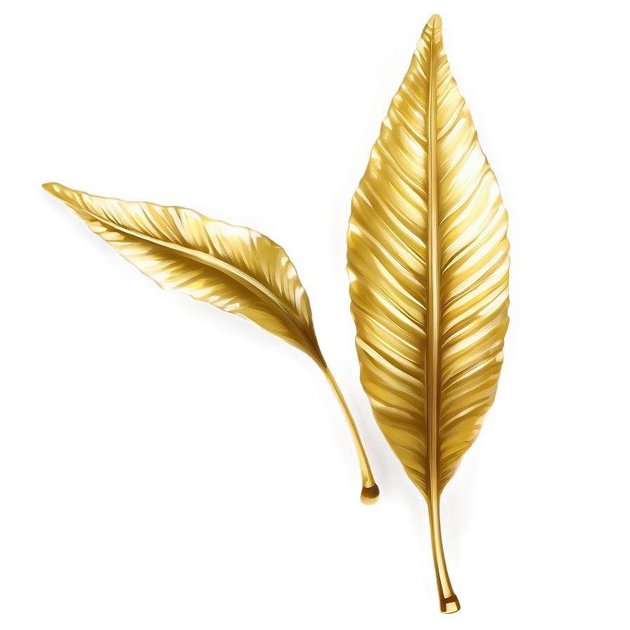 Gold Trim Leaf Png Cvh11 PNG Image