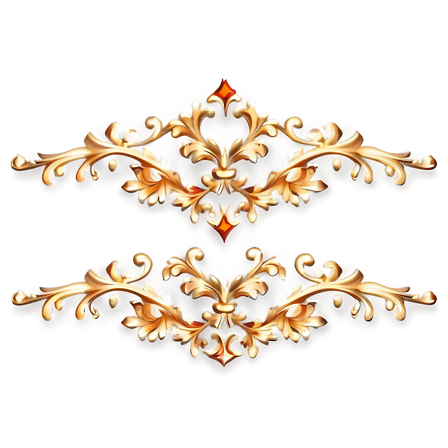 Gold Trim Ornament Png Fnm40 PNG Image