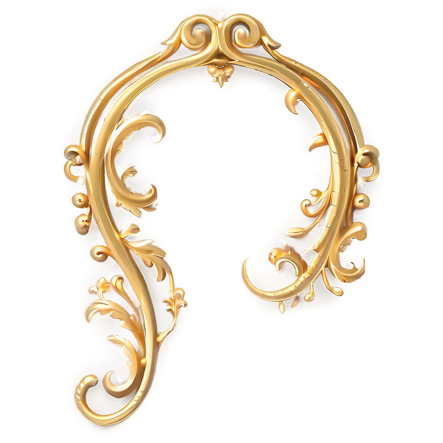 Gold Trim Scrollwork Png Wgb74 PNG Image