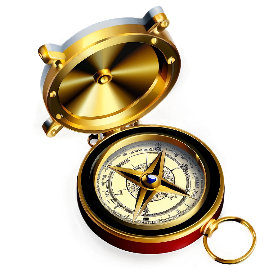 Gold Vintage Compass Png Cfx35 PNG Image