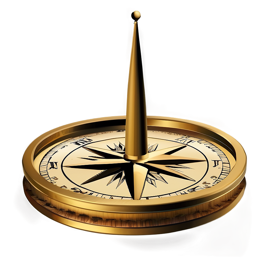 Gold Vintage Compass Png Kil PNG Image