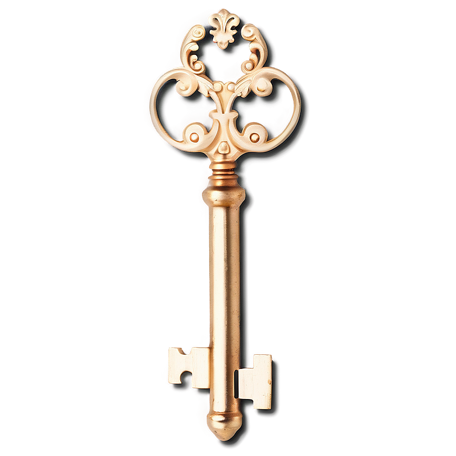 Gold Vintage Key Png Qvo PNG Image