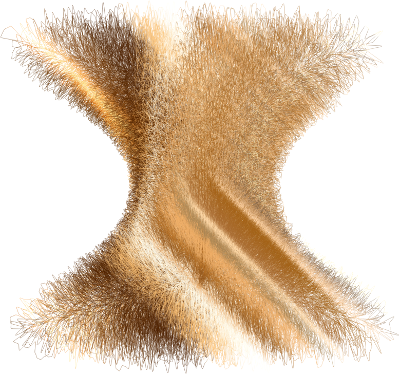 Golden Abstract Twist PNG Image