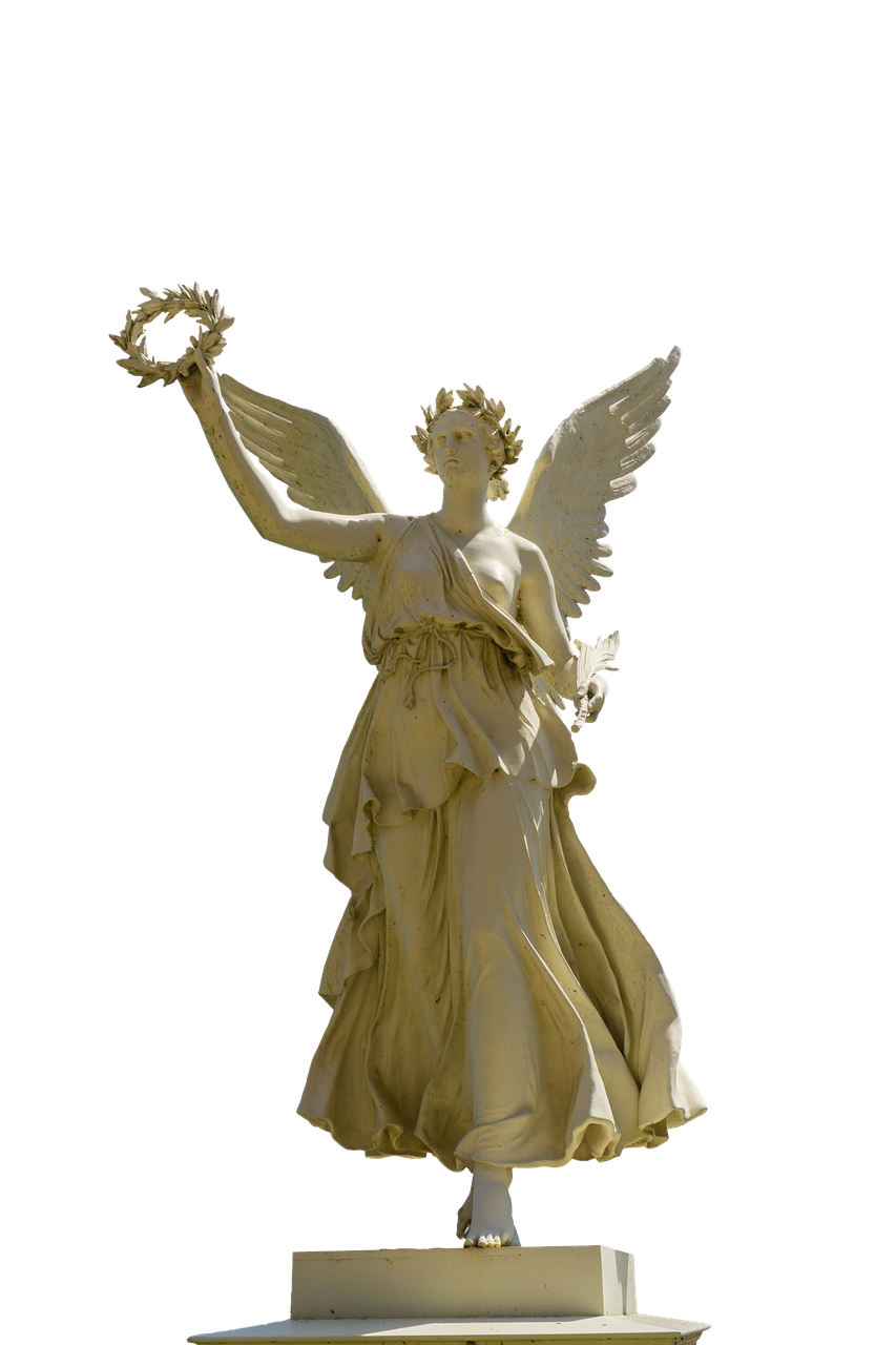 Golden Angel Statue PNG Image