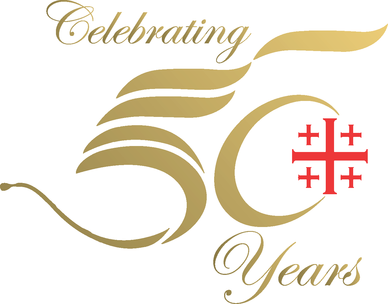 Golden Anniversary Celebration Logo PNG Image