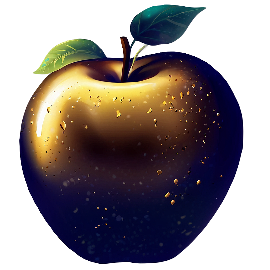 Golden Apple Illustration Png 46 PNG Image