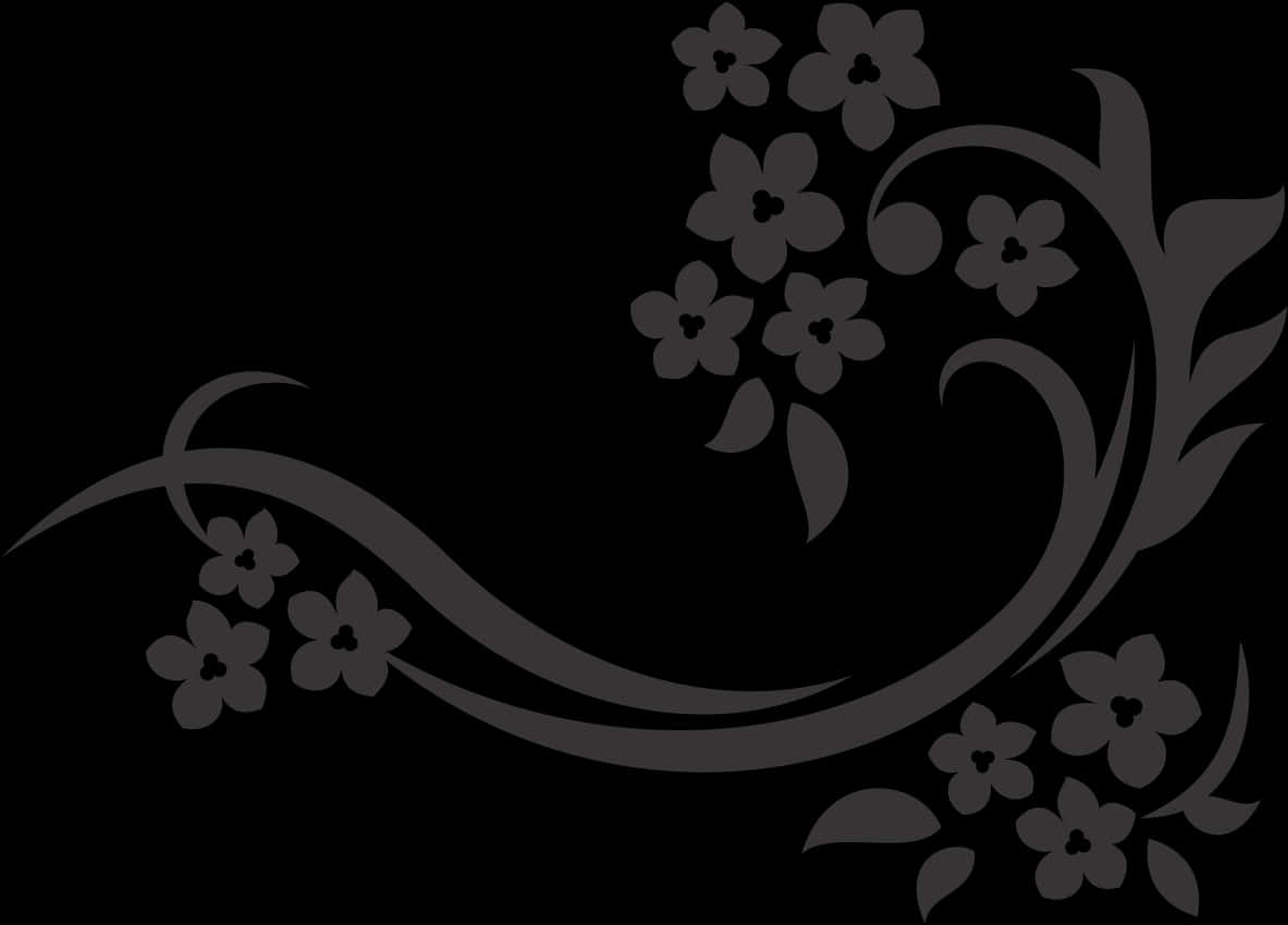 Golden Arabesque Floral Design PNG Image