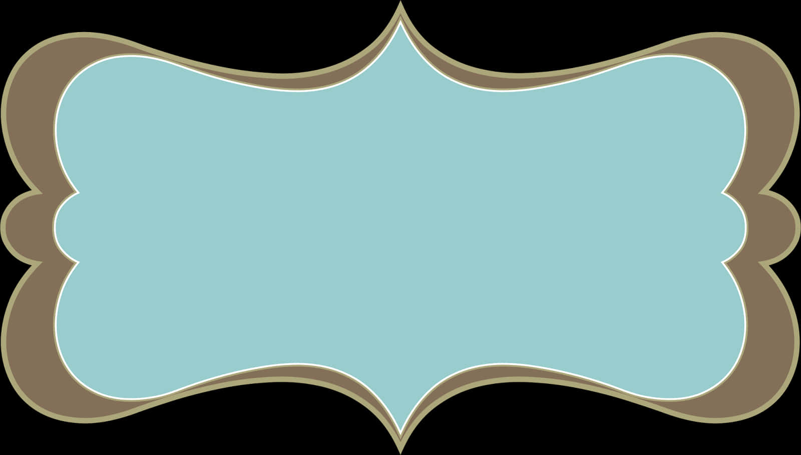 Golden Arabesque Frame Design PNG Image