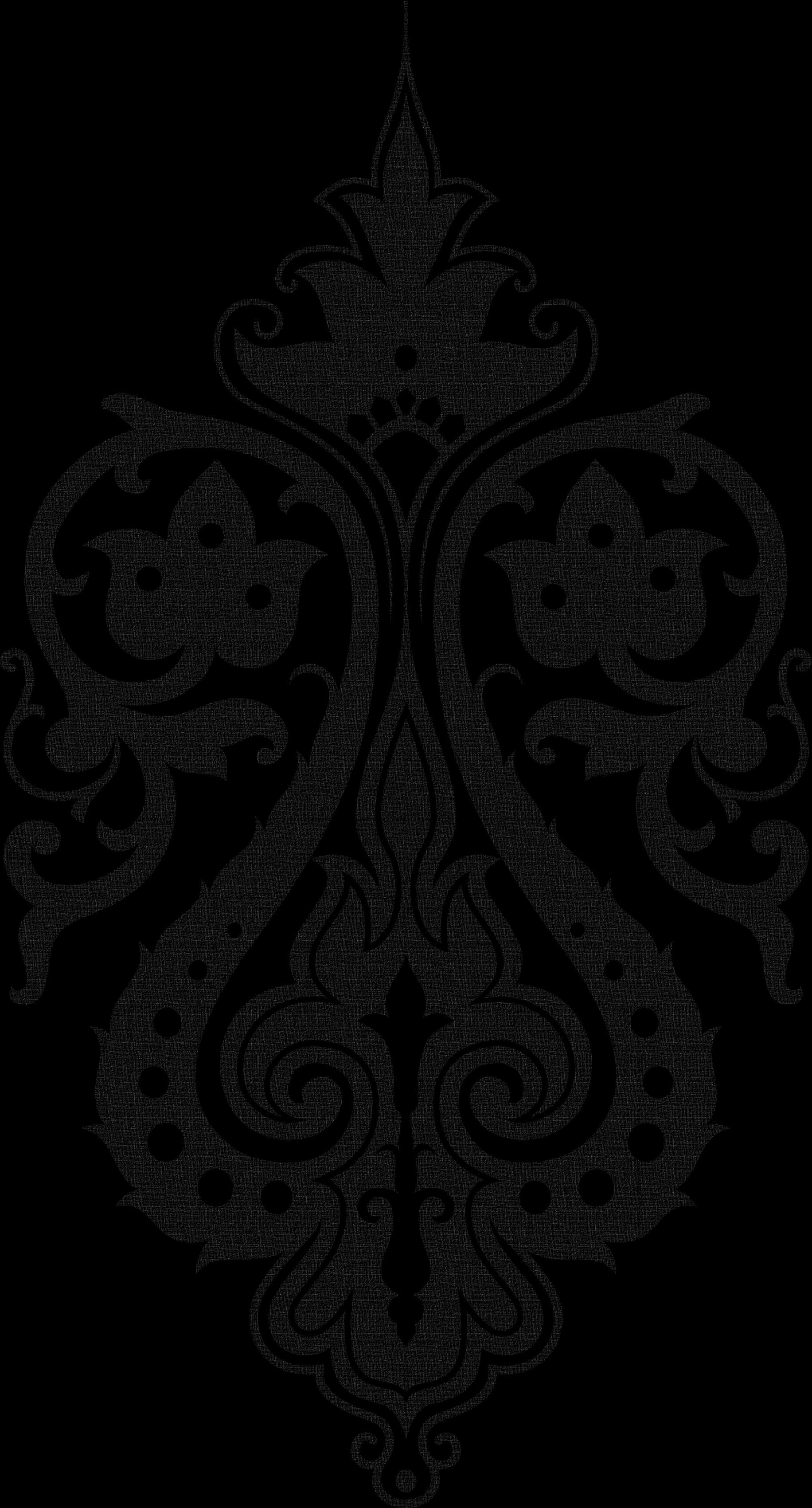 Golden Arabesque Pattern Dark Background PNG Image