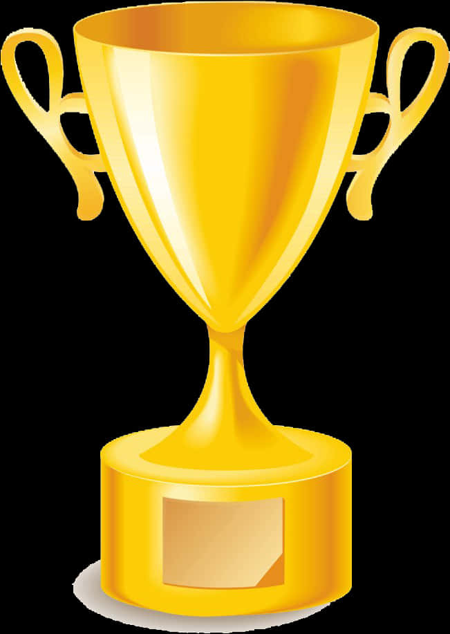 Golden Award Trophy Vector PNG Image