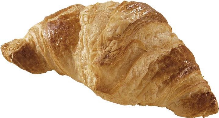 Golden Baked Croissant Isolated PNG Image