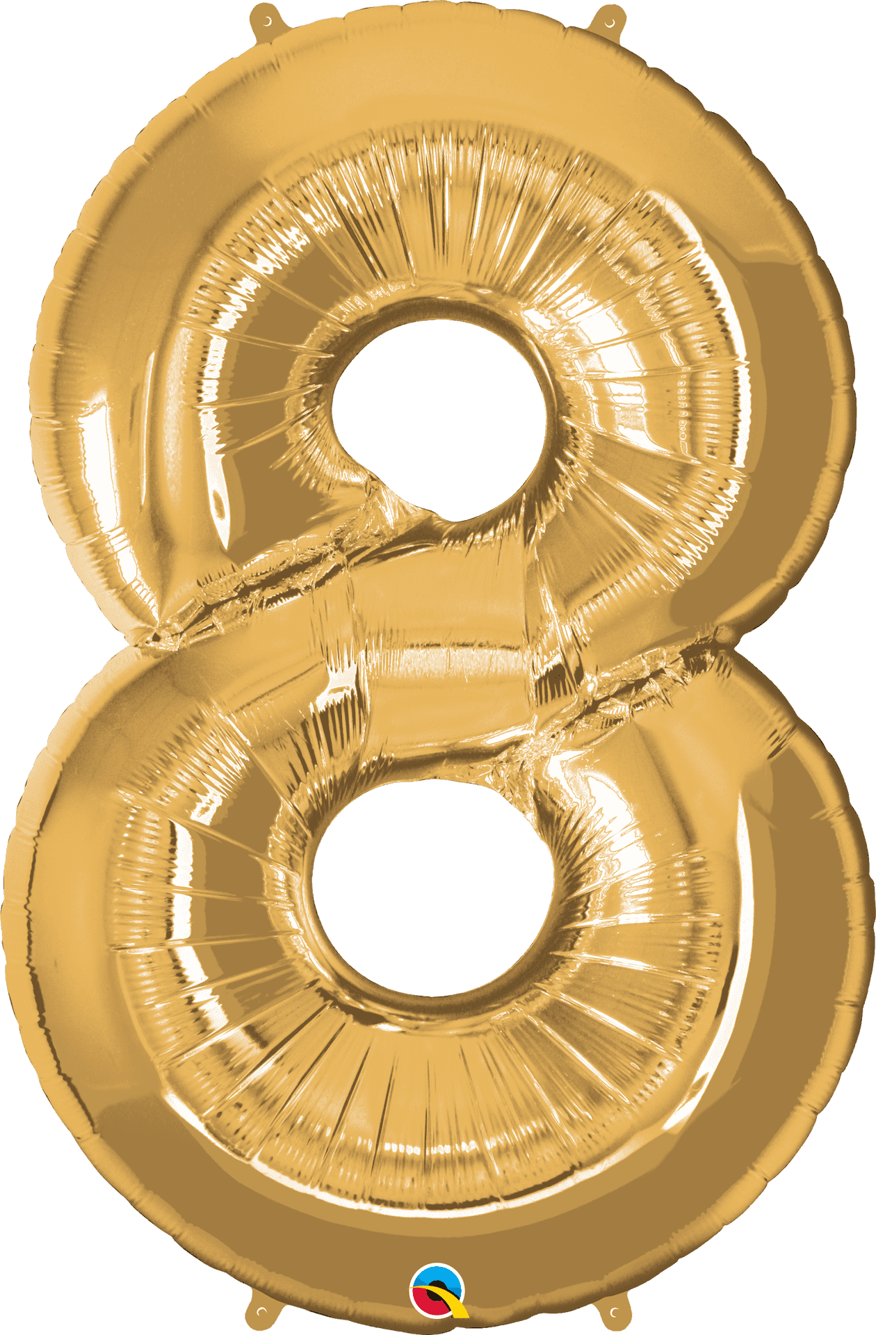 Golden Balloon Number8 PNG Image