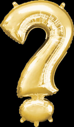 Golden Balloon Question Mark PNG Image