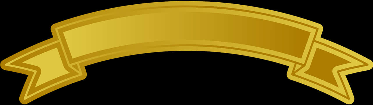 Golden Banner Design Element PNG Image