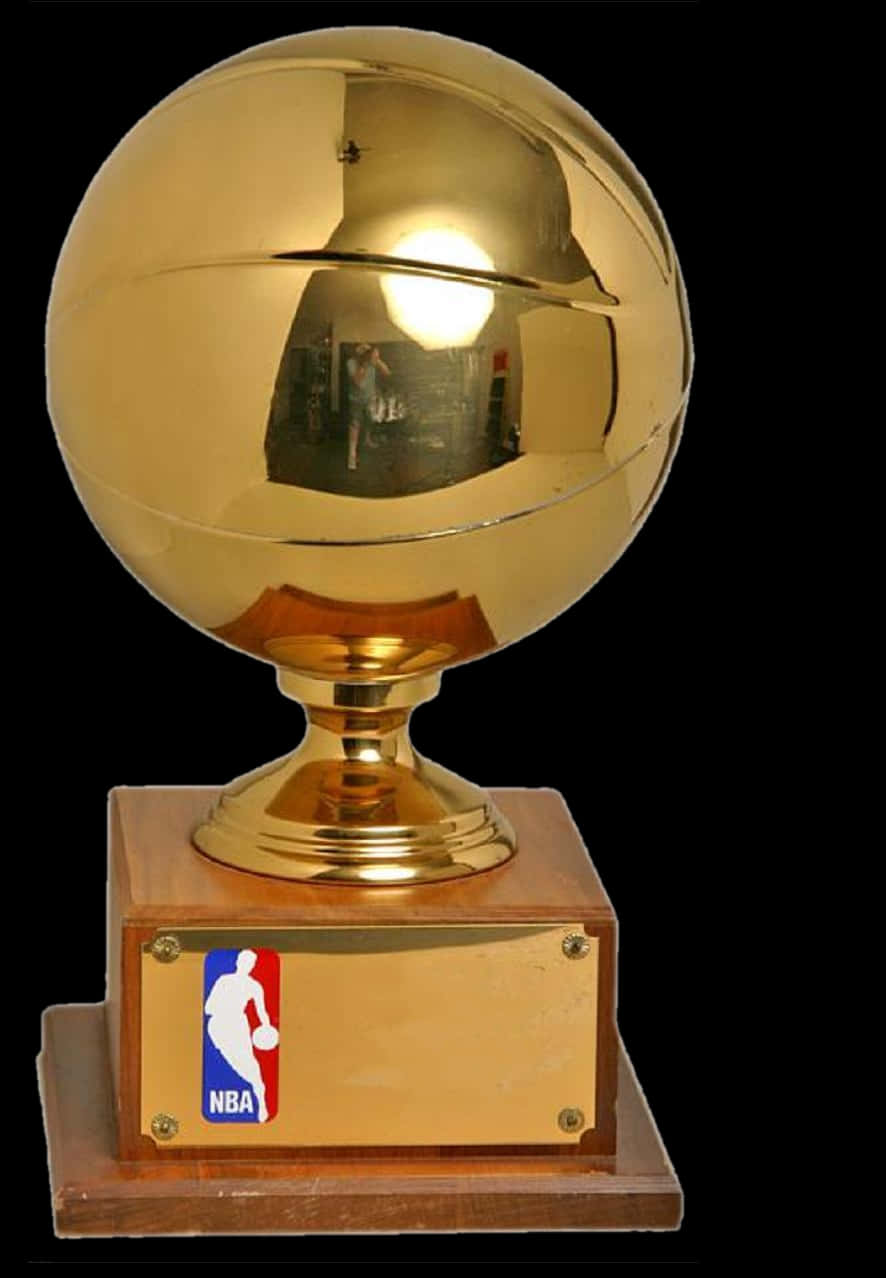 Golden Basketball Trophy PNG Image