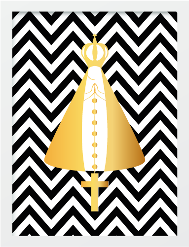 Golden Bell Black Chevron Background PNG Image