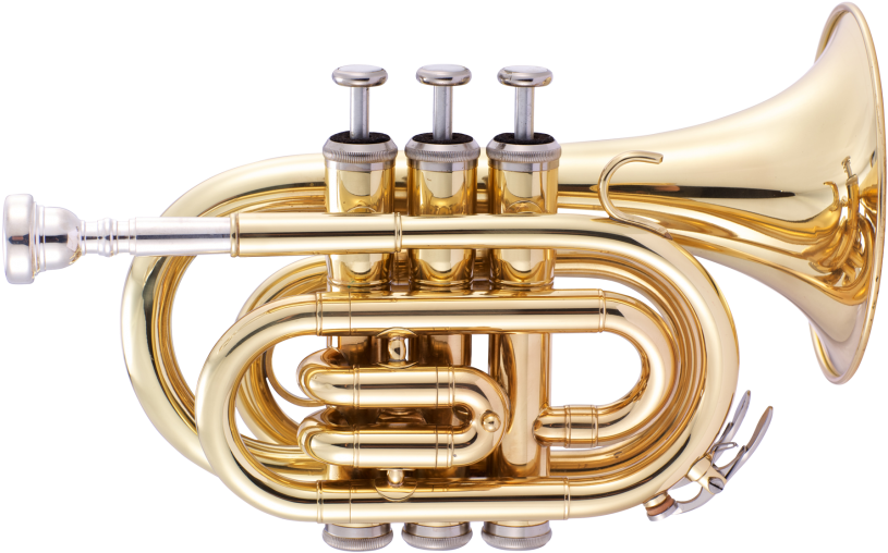 Golden Brass Trumpet PNG Image