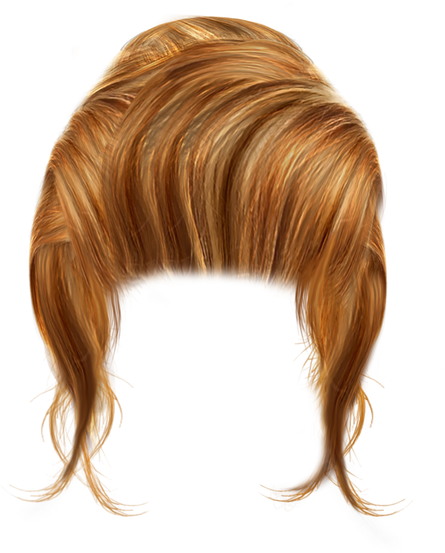 Golden Brown Hairstyle Graphic PNG Image