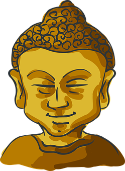 Golden Buddha Vector Illustration PNG Image