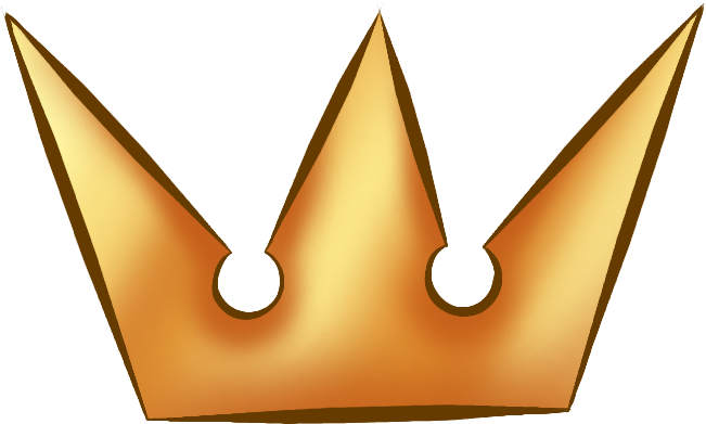 Golden Cartoon Crown Graphic PNG Image