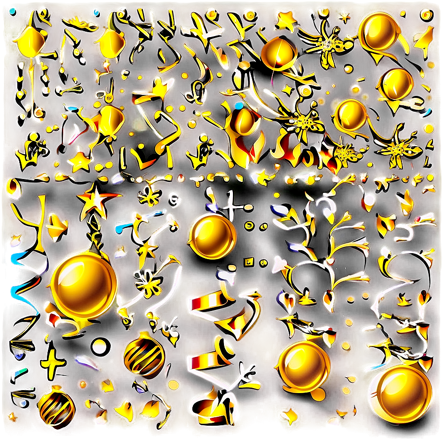 Golden Celebration Confetti Png Xfa53 PNG Image