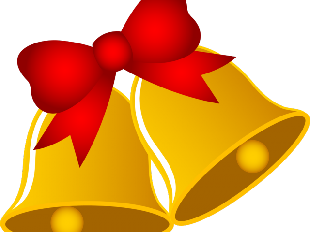 Golden Christmas Bells PNG Image