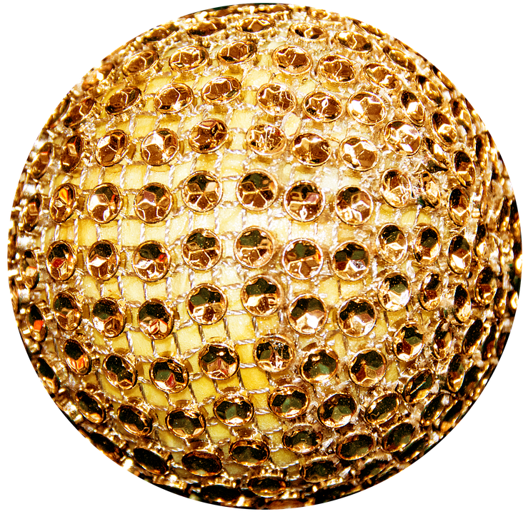 Golden Christmas Ornament Texture PNG Image