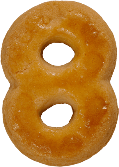 Golden Cider Donut Isolated PNG Image