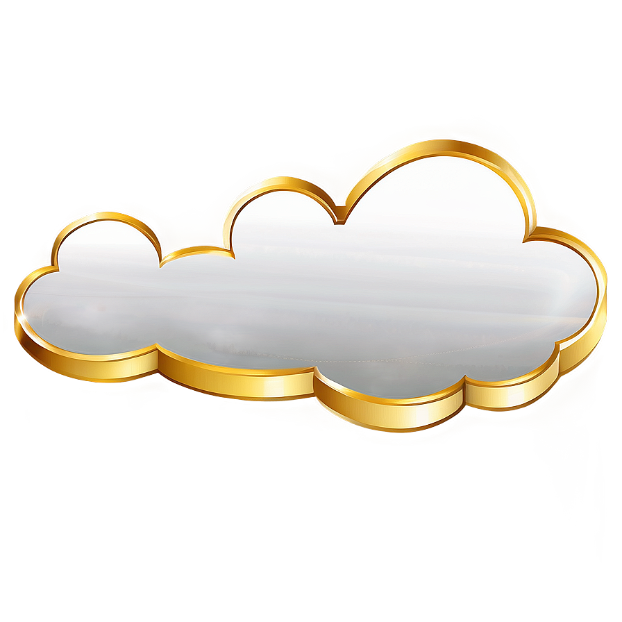 Golden Cloud Clipart Png Udq42 PNG Image