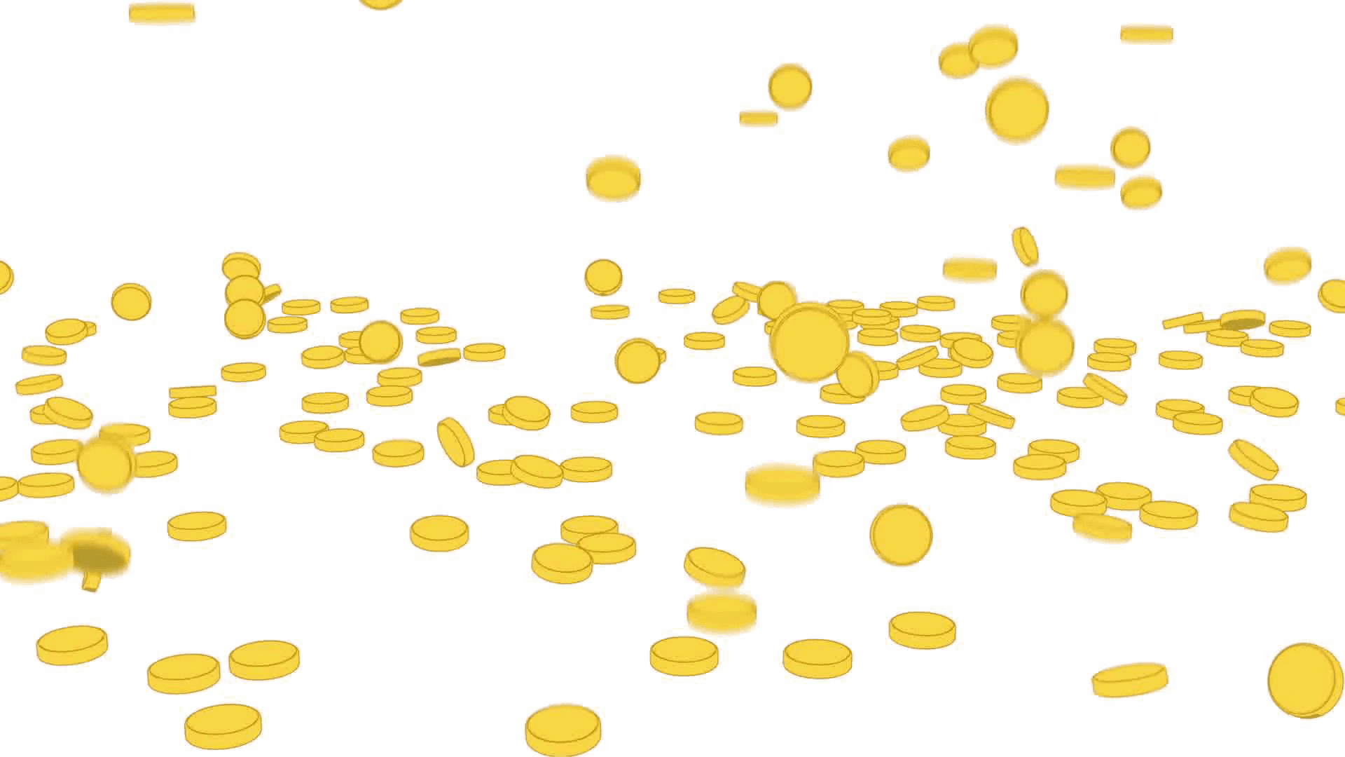 Golden Coins Falling Pattern PNG Image