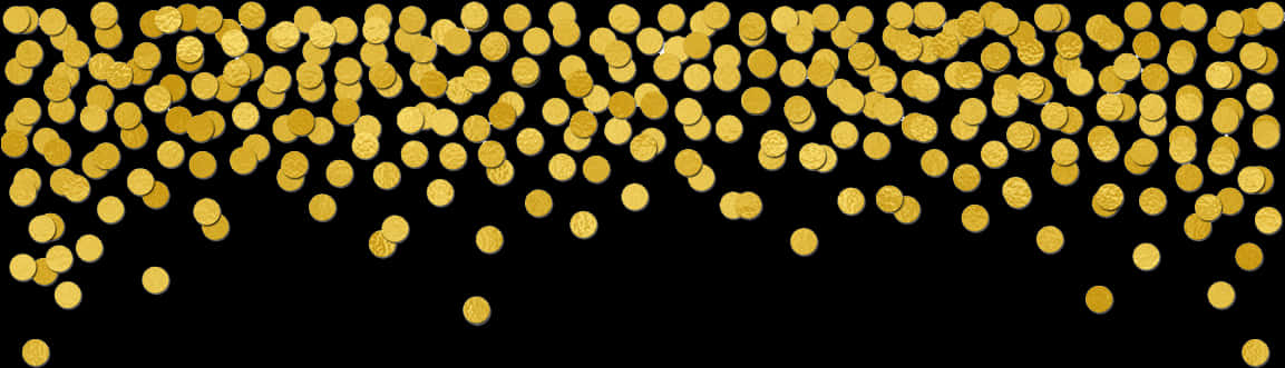 Golden Confetti Banner PNG Image