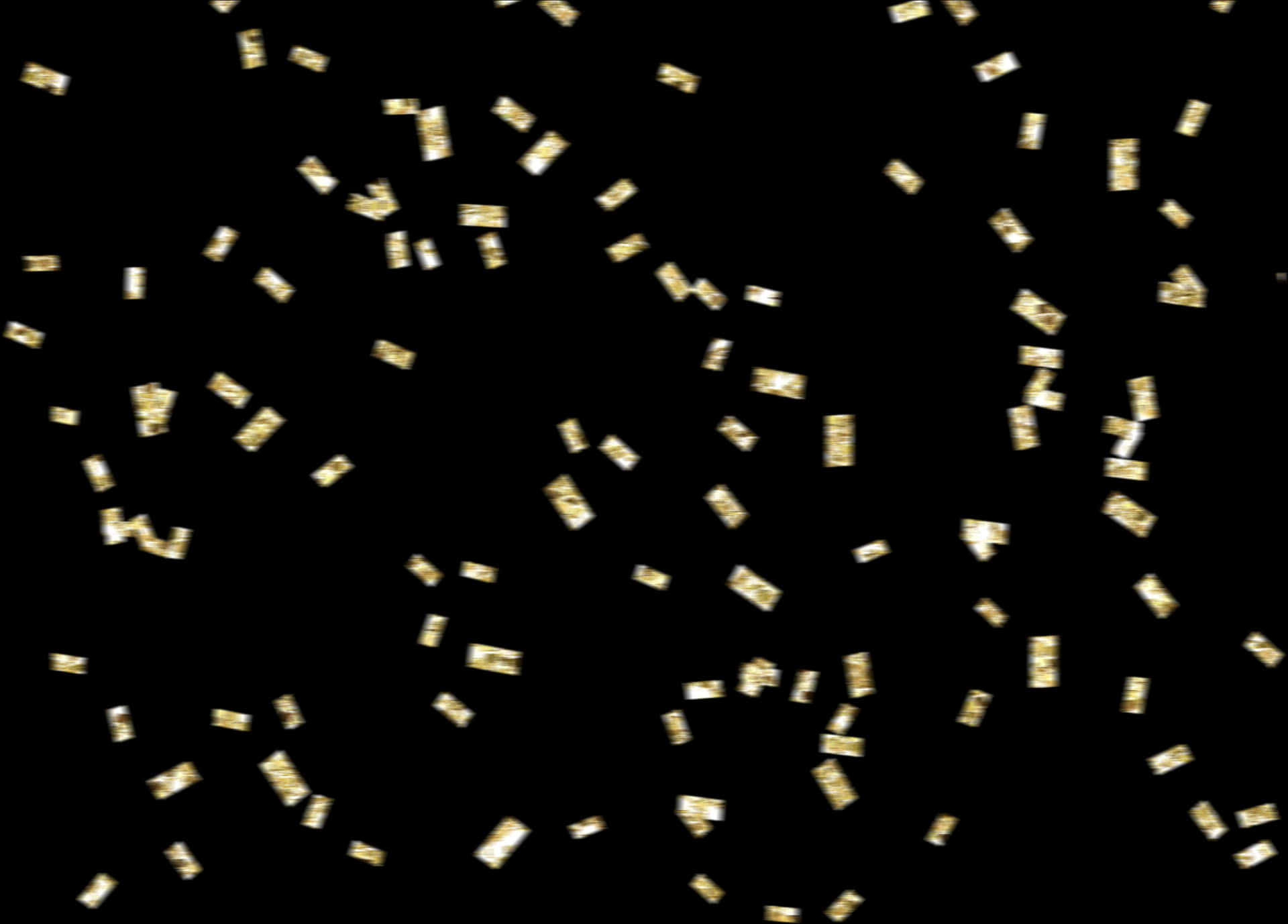 Golden Confetti Celebration Background PNG Image