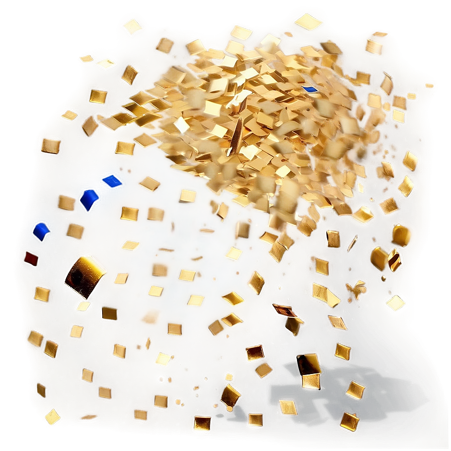 Golden Confetti Celebration Moment Png 4 PNG Image