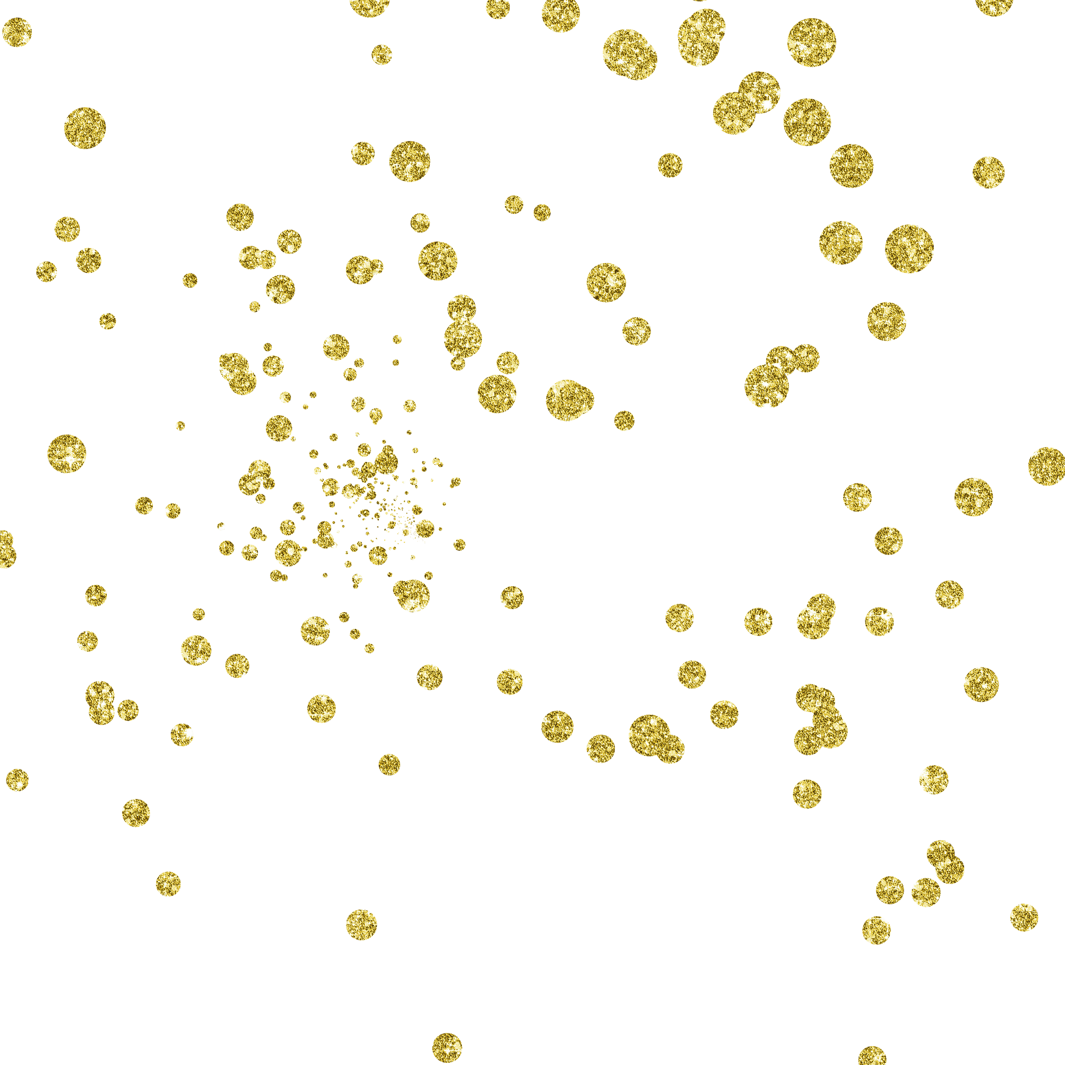 Golden Confetti Scatter Pattern PNG Image