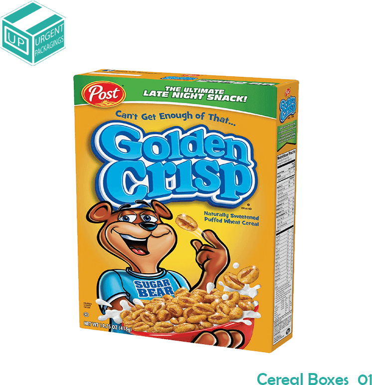 Golden Crisp Cereal Box PNG Image