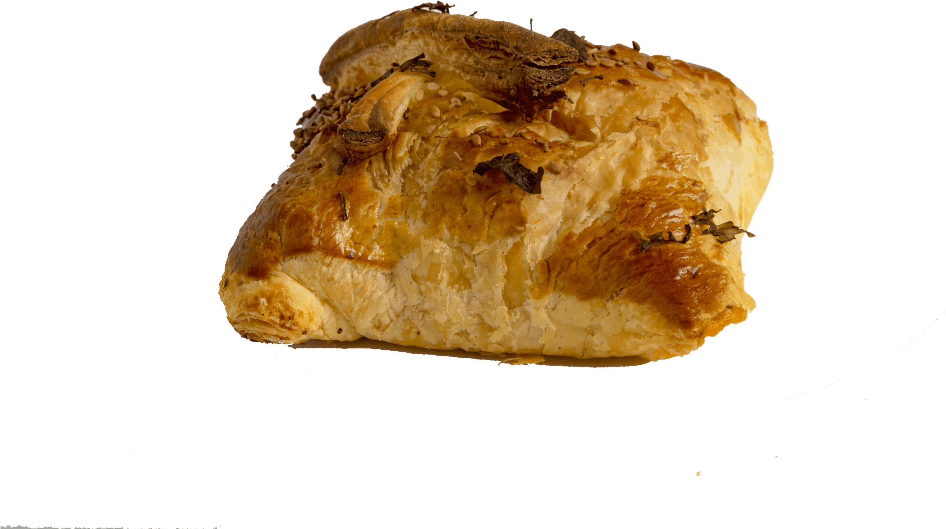 Golden Croissant Pastry PNG Image