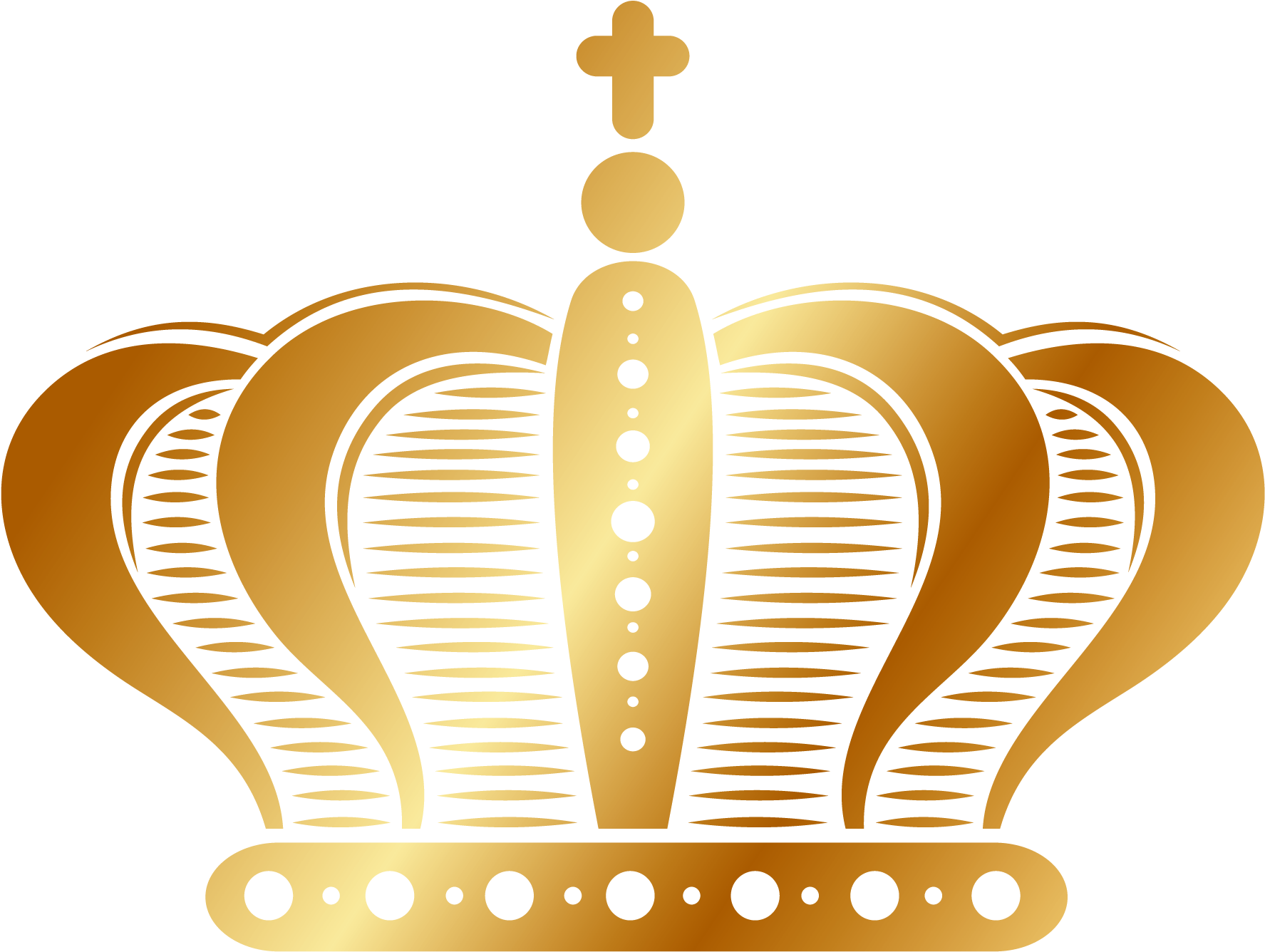 Golden Crown Icon PNG Image