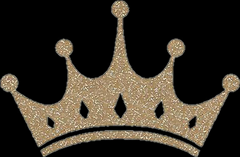 Golden Crown Illustration PNG Image