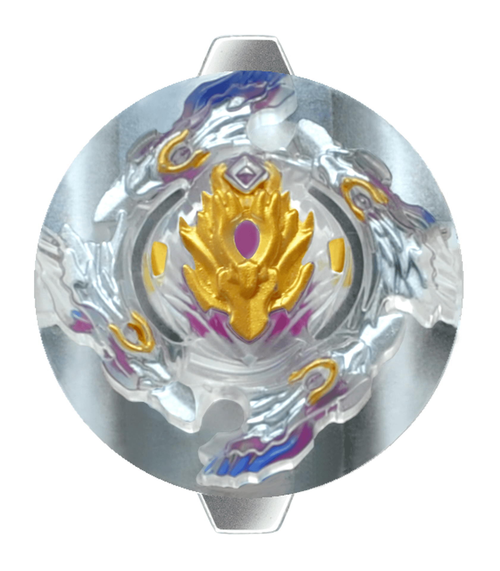 Golden Crowned Beyblade Top PNG Image