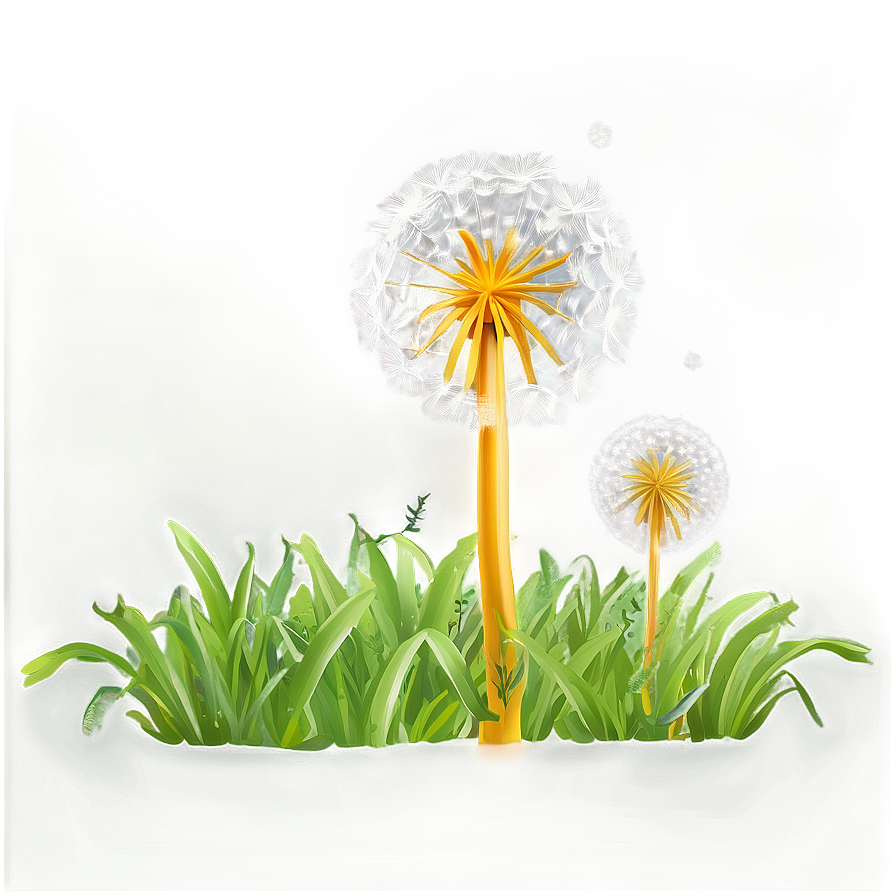 Golden Dandelion Field Png 72 PNG Image