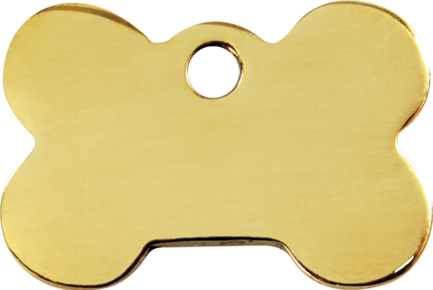 Golden Dog Bone Tag Blank PNG Image