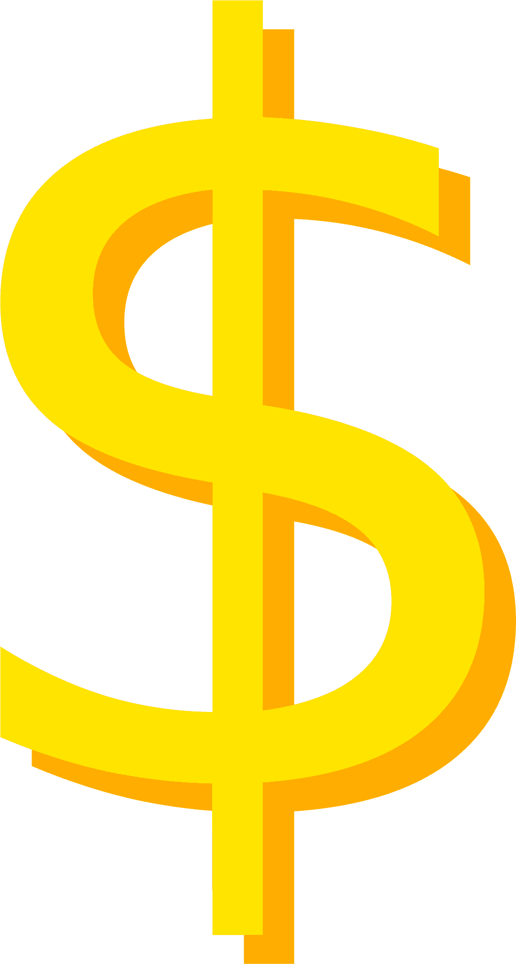 Golden Dollar Sign Icon PNG Image